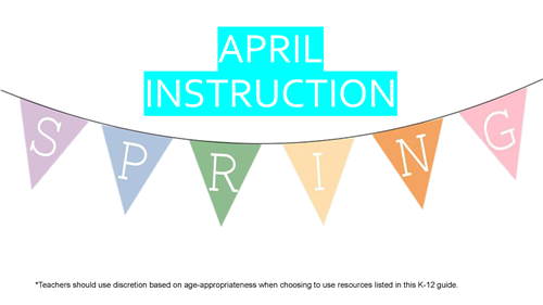 April Teacher Instruction
